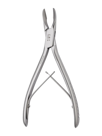 Cleveland bone cutter - angled, 17 cm, 15 mm cutting edge